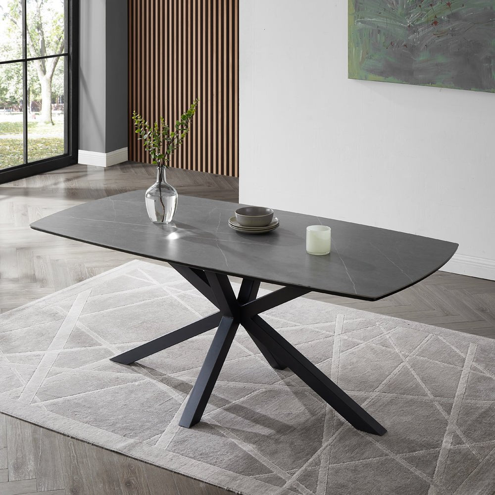 Verona Grey Ceramic Dining Table, 6-8 Seater Verona Grey Ceramic Dining Table, 6-8 Seater