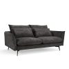 Wallace 2 Seater Sofa, Steel Grey Velvet Wallace 2 Seater Sofa, Steel Grey Velvet