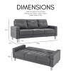 Victoria Fabric Sofa Bed, Charcoal Grey Fabric Victoria Fabric Sofa Bed, Charcoal Grey Fabric
