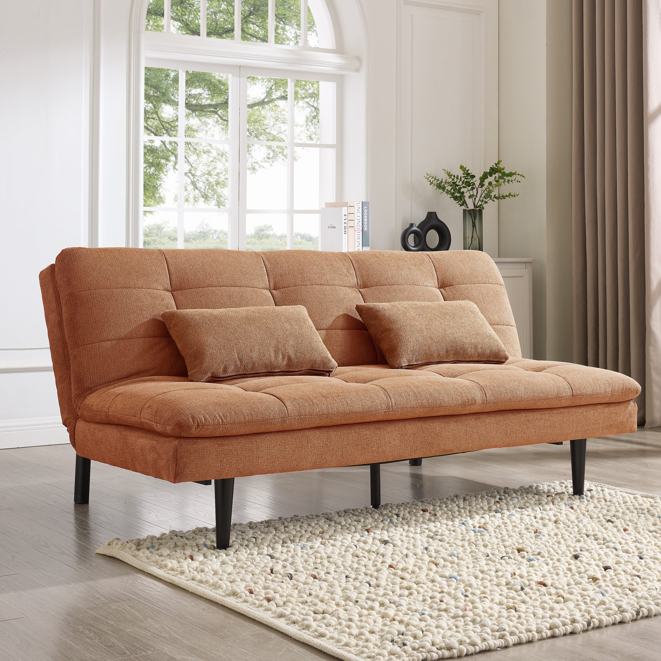 Warwick Sofa Bed, Burnt Orange Linen Warwick Sofa Bed, Burnt Orange Linen