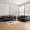 Wallace 3 Seater Sofa, Steel Grey Velvet Wallace 3 Seater Sofa, Steel Grey Velvet