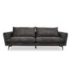 Wallace 3 Seater Sofa, Steel Grey Velvet Wallace 3 Seater Sofa, Steel Grey Velvet