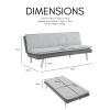 Willow Fabric Sofa Bed Contrast Fabric Pillow Topper Wooden Legs, Grey Fabric Willow Fabric Sofa Bed Contrast Fabric Pillow Topper Wooden Legs, Grey Fabric