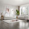 York 2 Seater Sofa, Cream Linen