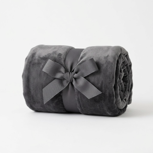 Weighted Velvet Throw, Charcoal