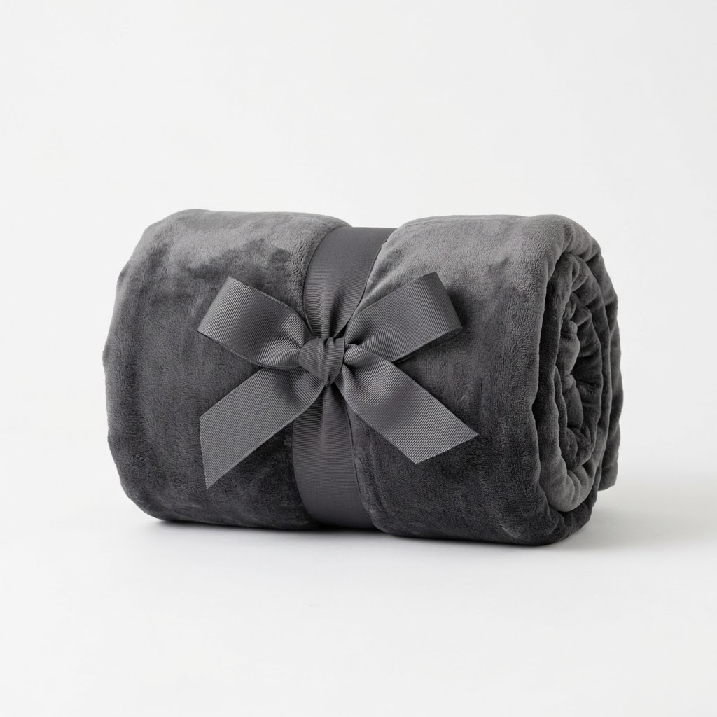 bed_throw_charcoal Weighted Velvet Throw, Charcoal