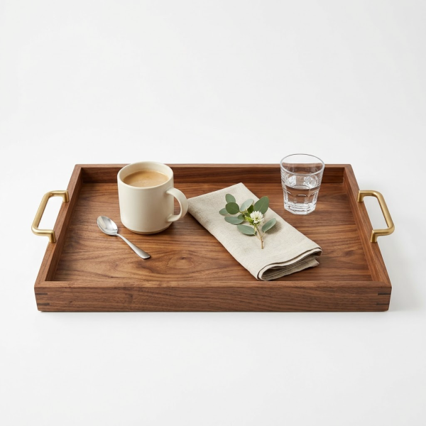 Walnut Decorative Serving Tray