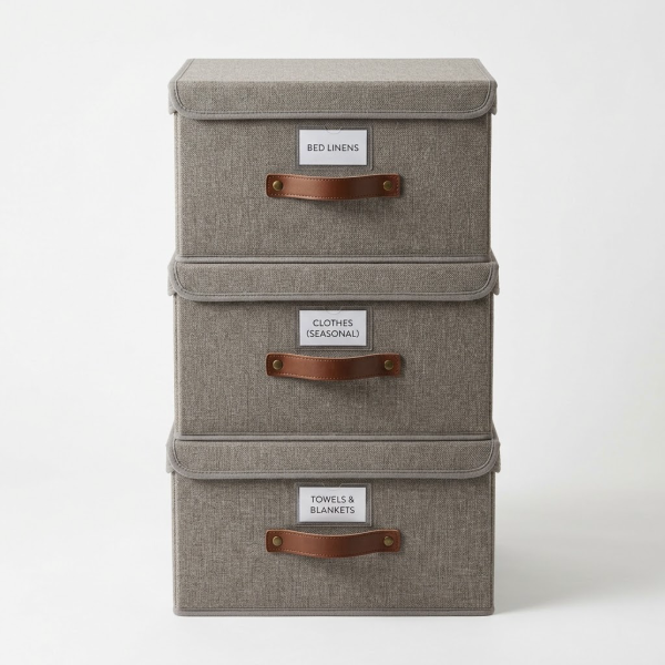 Felt Linen Wardrobe Box Set